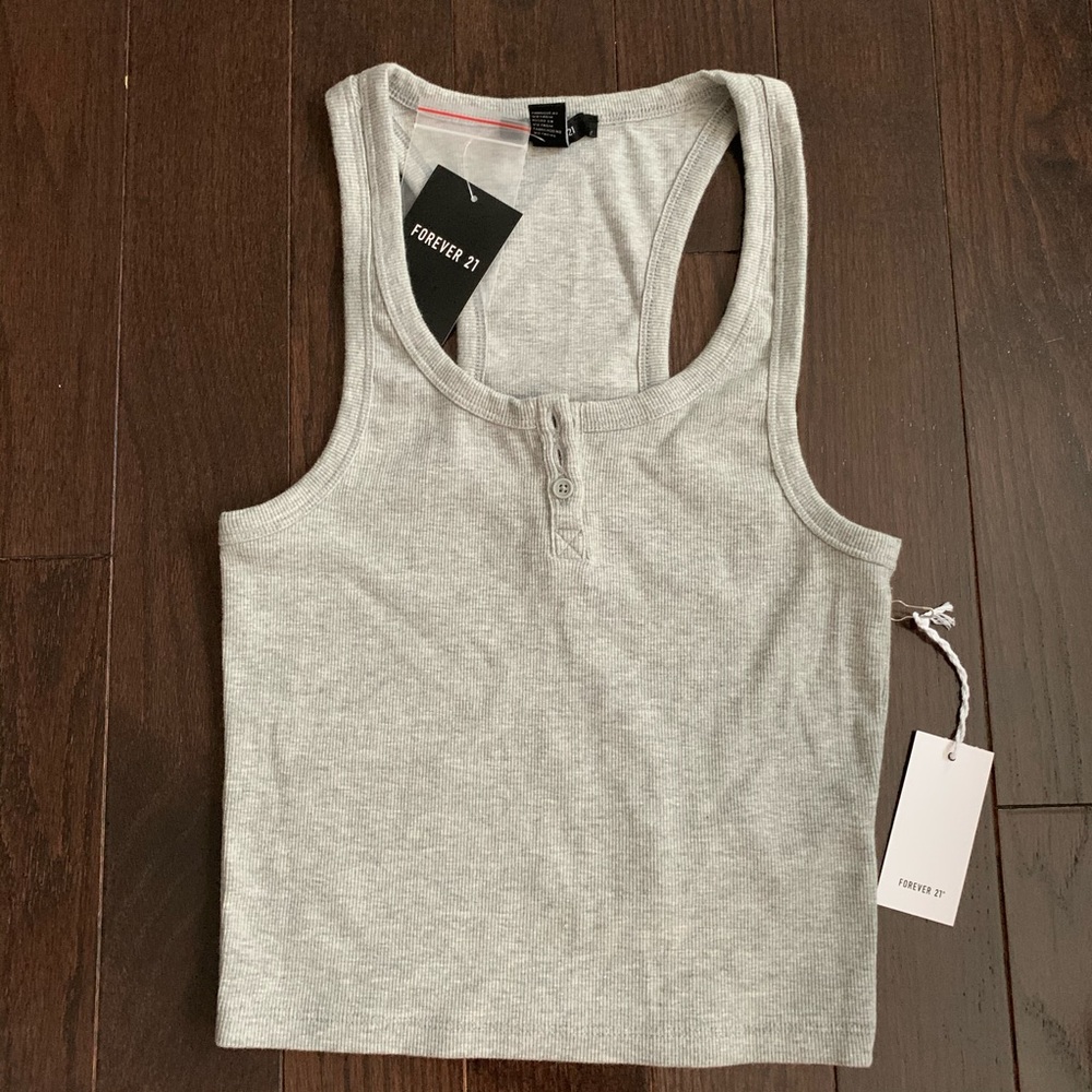 Forever 21 Ribbed Racerback Tank Top